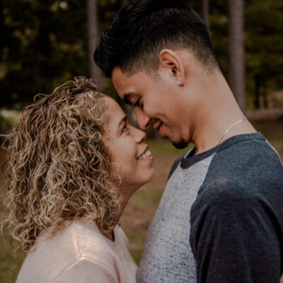 couple facing each other